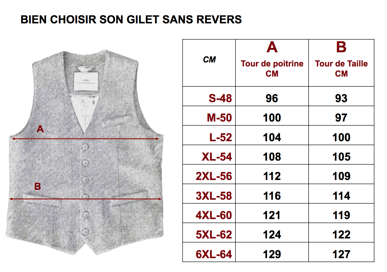 taille gilet